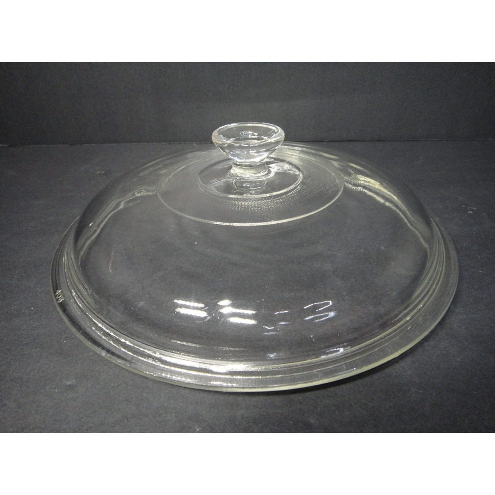 Pyrex #408 Clear Glass Replacement Lid 8.75 Inch for Casserole Bowl Vintage USA